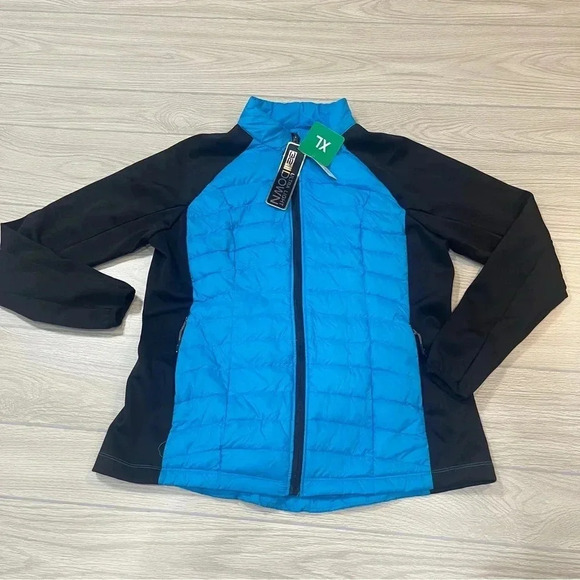 32 Degrees Ultra Light Down Black Blue Full Zip Jacket Women’s size XL New - Picture 14 of 15